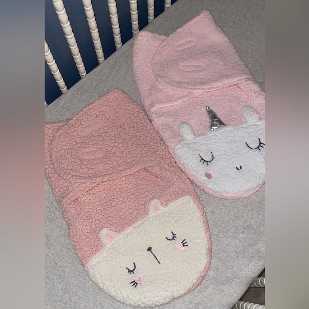Chick Pea Sherpa Baby Swaddle Blankets 3-6 months